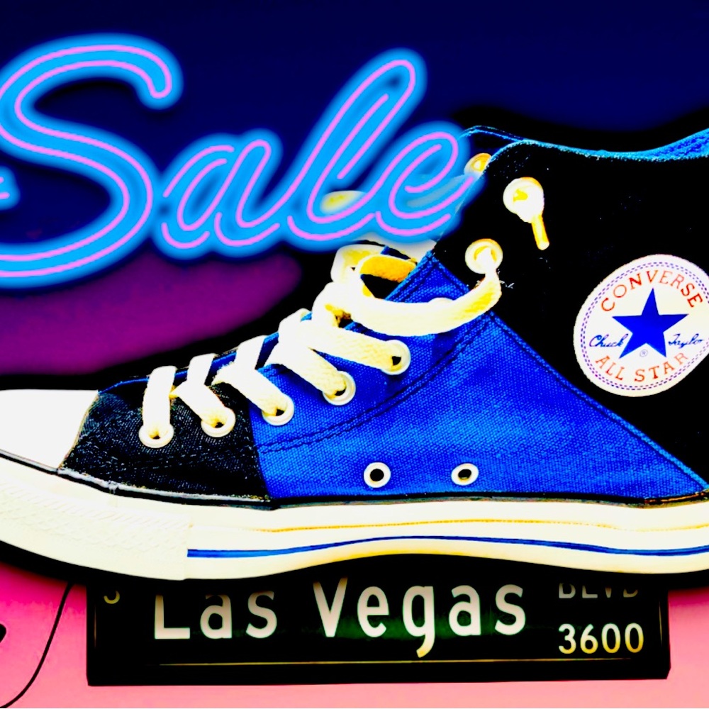 Converse BLACK/BLUE High-Top Sneakers